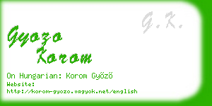 gyozo korom business card